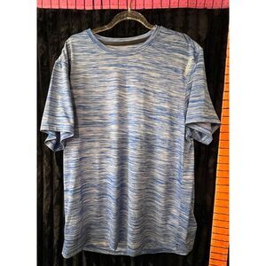 Reebok Men’s 3XL Blue Space Dye Short Sleeve Athletic Performance Shirt
